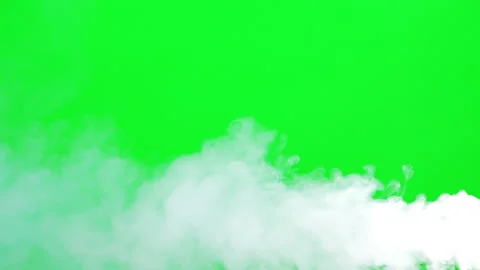 Smoke flowing slow motion on green screen background Vidéo 239633053