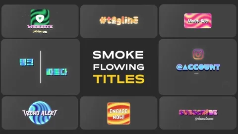 Smoke Flowing Titles | After Effects Stock After Effects
