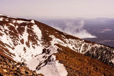 Smoke from a forest fire Stock Photos