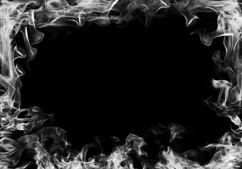 Smoke frame on black background Stock Illustration