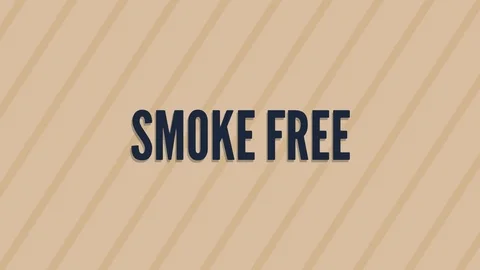 Smoke Free with text animation Video stock 116328170