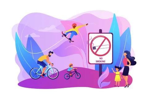 Smoke free zone concept vector illustration Ilustração Stock