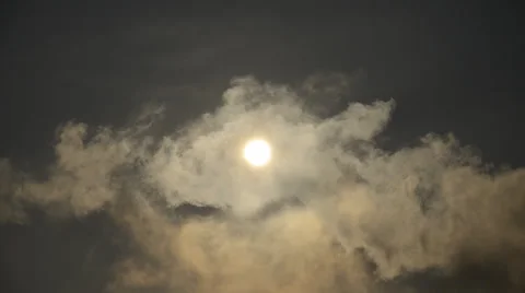 Smoke in front of the sun Stock Footage 57867135