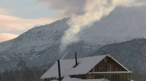 The smoke goes from a pipe. Stock-Footage 695968