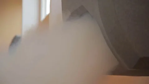 Smoke going out of ventilation system Stock Footage 69122394