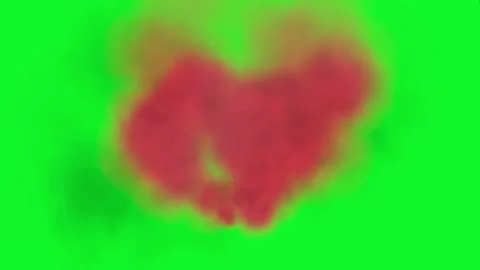 Smoke Grenade Alpha Blend Red with Green Screen Stock Footage 224136523