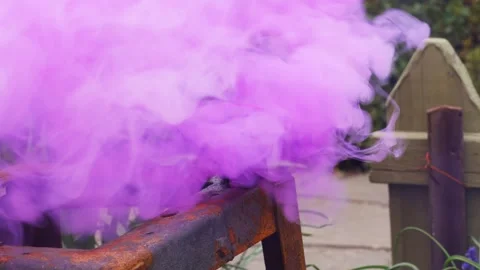 Smoke grenade demonstration Stock Footage 333455414