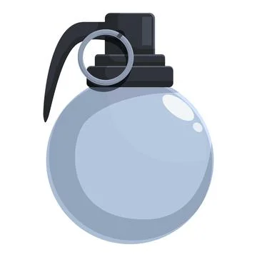Smoke grenade emitting smoke screen for military tactical operations Stock Illustration