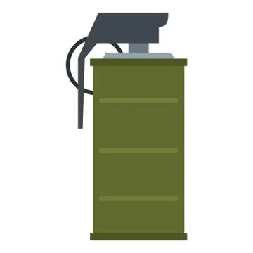 Smoke grenade icon isolated Stock Illustration