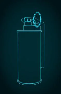 Smoke grenade illustration Stock Illustration