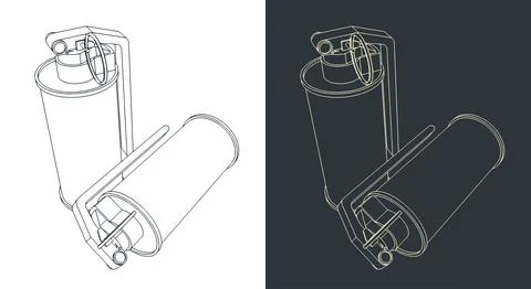 Smoke grenade illustrations Stock Illustration