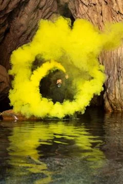 Smoke grenade Stock Photos