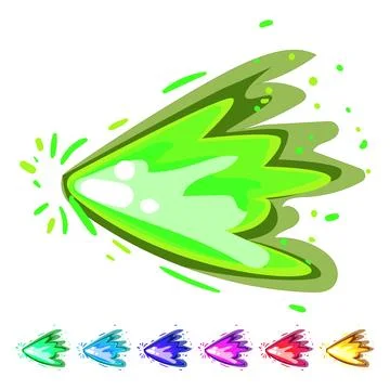 Smoke gun flash cartoon vector graphic Stock Illustration