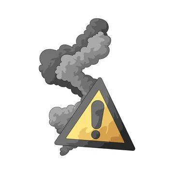 Smoke hazard illustration 库存插图
