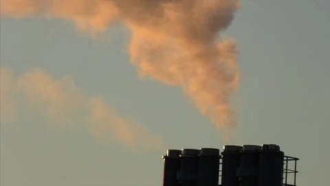 Smoke heating pipes Stock Footage 95777681