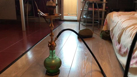 Smoke hookah at home 動画素材 97215414