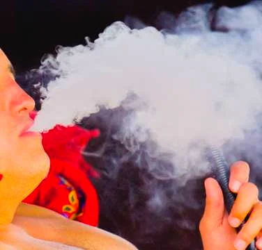 Smoke from the hookah Stock Photos
