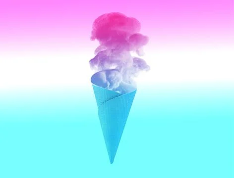 Smoke Ice cream Illustrazione stock