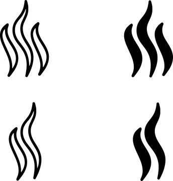 Smoke icon on white background Stock Illustration