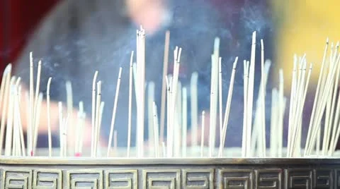 Smoke incense Stock Footage 10886930