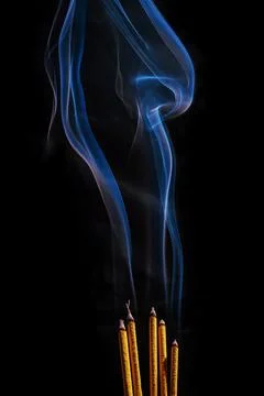 Smoke from incense Foto stock