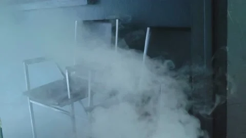 Smoke inside an office building Stock Footage 236316143