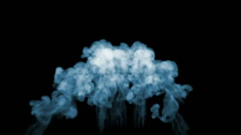 Smoke isolated on black background. 3d render of simulation of smoke. many Stock Footage 99404790