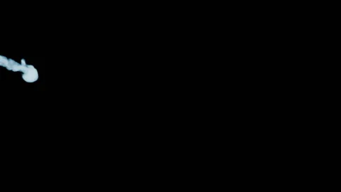 Smoke isolated on black background. the frame is smoked diagonally Stock Footage 98638258