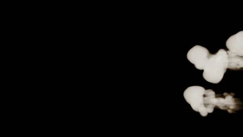 Smoke isolated on black background. powerful beautiful streams of smoke blow Stock Footage 98639495