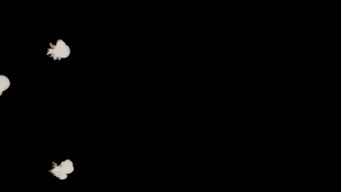 Smoke isolated on black background. three interesting streams of smoke move from Stock Footage 98640288