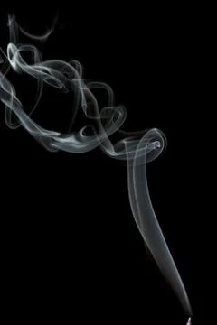 Smoke isolated on black Stock Photos