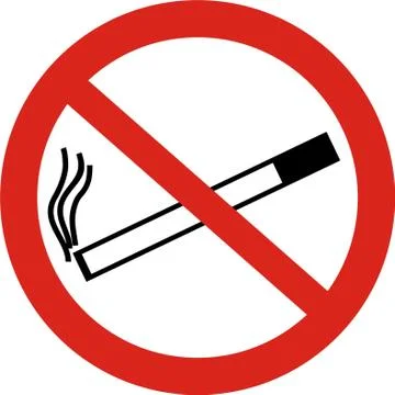 To smoke it is forbidden. Stock Illustration