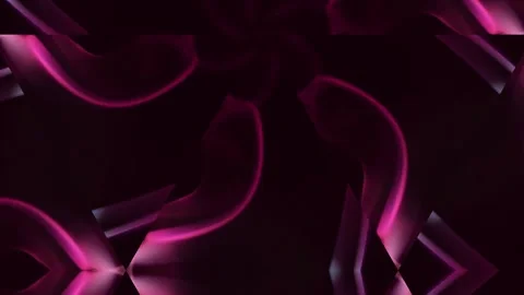 Smoke kaleidoscope pattern in black and pink tones. Stock Footage 296479339