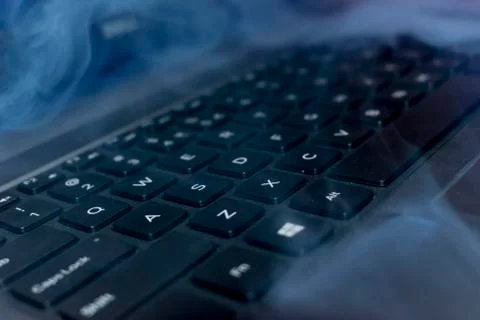 Smoke on a keyboard. Foto stock