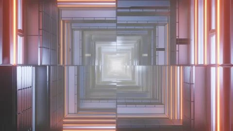 Smoke Lighted Pathway4k uhd 3d illustration background Stock Illustration