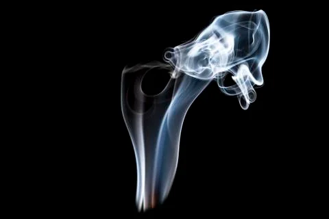 Smoke with lights on black background Foto stock