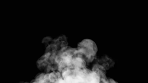 Smoke Loop Slow motion Design on Black Background Stock Footage 155305033