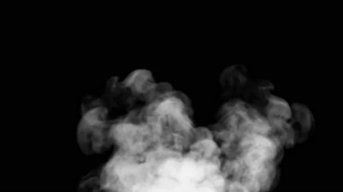 Smoke Loop Slow motion Design on Black Background Stock Footage 155305079