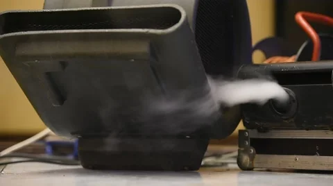 Smoke machine in action Video stock 63050820
