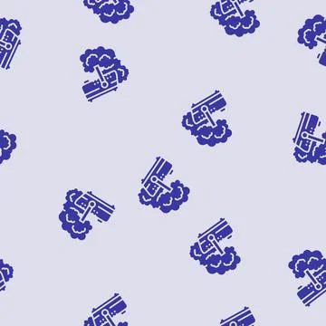 Smoke machine disco party glyph seamless pattern Stock Illustration