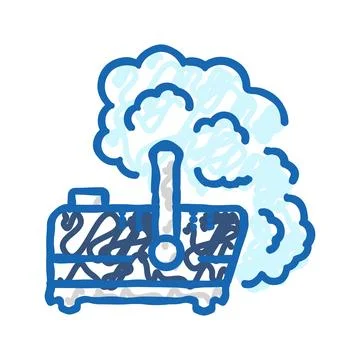 Smoke machine disco party icon doodle illustration Stock Illustration