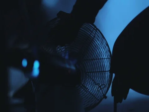 Smoke machine gives smoke through the fan Stock Footage 74506772