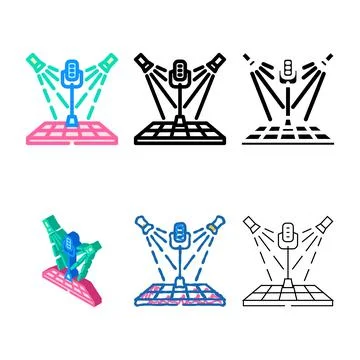 Smoke machine multipack disco party color icon vector Stock Illustration
