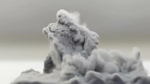 Smoke man dance. 3d render Stock Footage 143138907