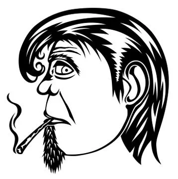 Smoke man Stock Illustration