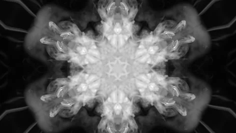 Smoke Mandala Pattern Slow Motion Loop Stock Footage 250398784