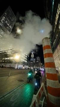 Smoke in Manhattan Foto stock