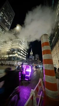 Smoke in Manhattan Stock Photos