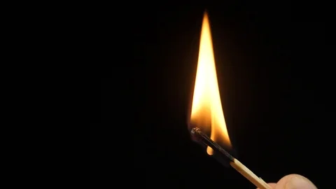 Smoke from Match lighting and burning Stock Footage 109489701