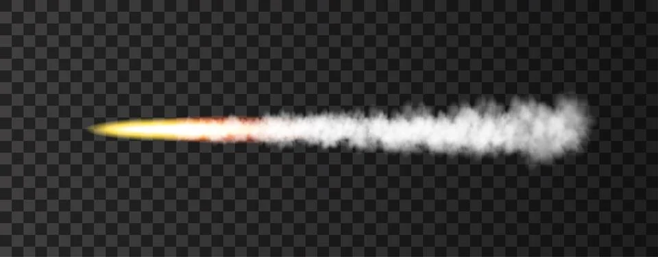 Smoke from military rocket launch. Stock Illustration